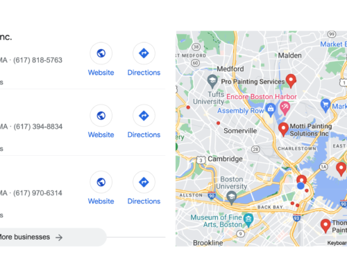 image of painting business search results